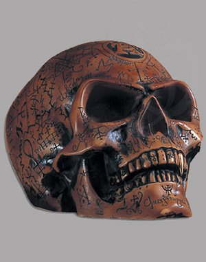 Omega Skull in aged bone-resin