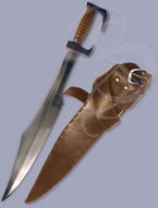 Spartan Sword - Fantasy Greek Sword with Leather Belt and Scabbard