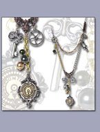 Laboratory Chaterlaine  Steampunk Necklace with Plethora of Post-Retro Parts