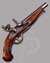 Small image #1 for Pirate Flintlock pistol with Skull and Crossbones on Stock