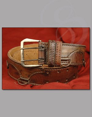 Adventurer Belt - Thick Leather Medieval belt with Utility Hooks